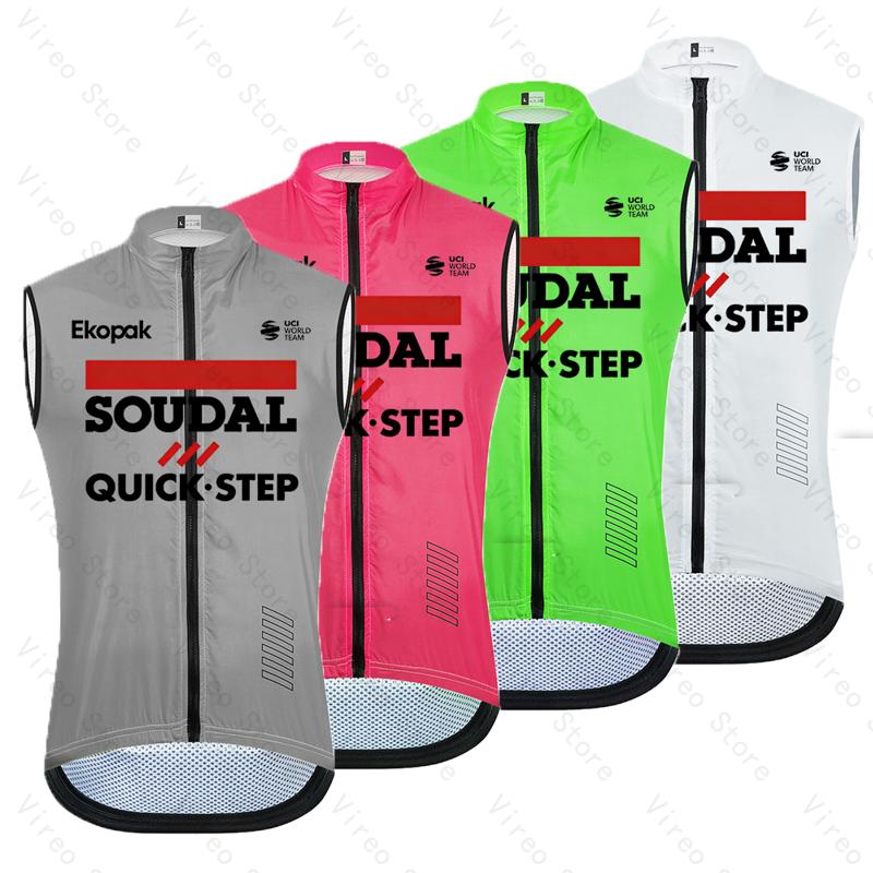 Reflective Vest Cycling - Soudal Quick-Step Herenfietsvest Zomer Winddicht Sport