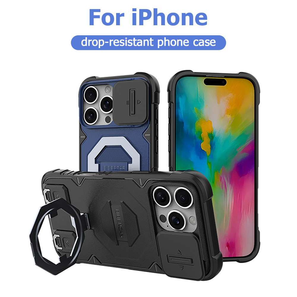Kickstand Adjustable - Ringstandaard Magnetische Telefoonhoes voor Apple iPhone
