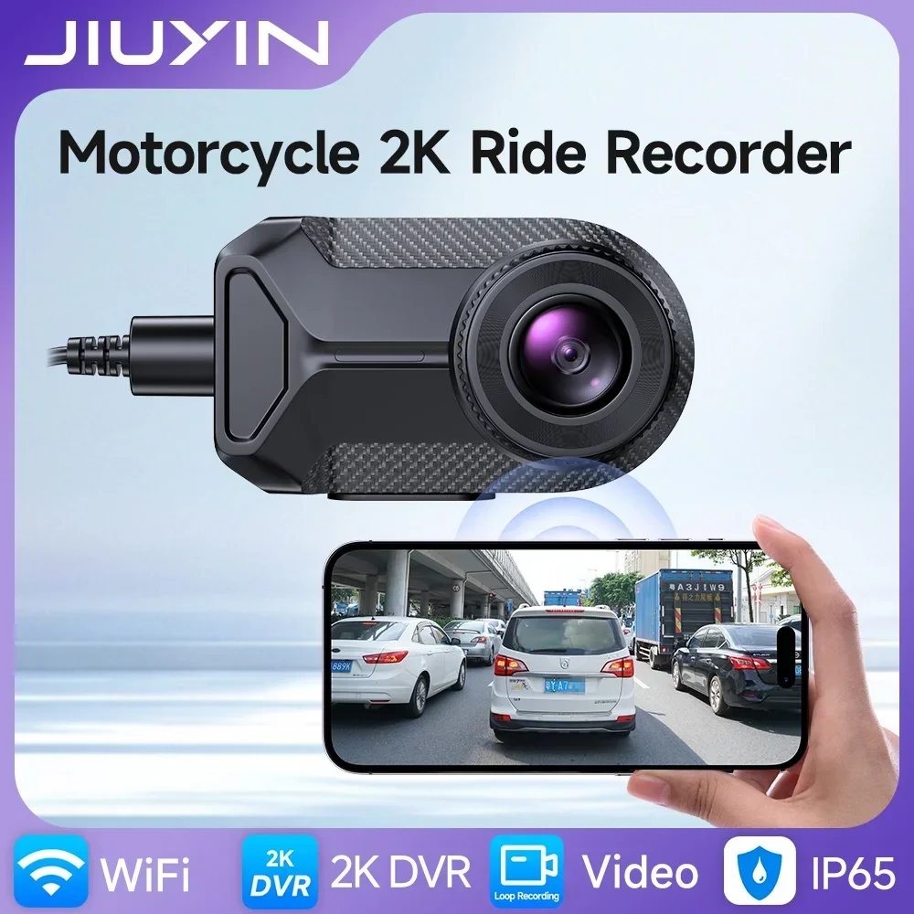 Cycling Loop - JIUYIN 2K HD WiFi motorfietscamera, waterdicht