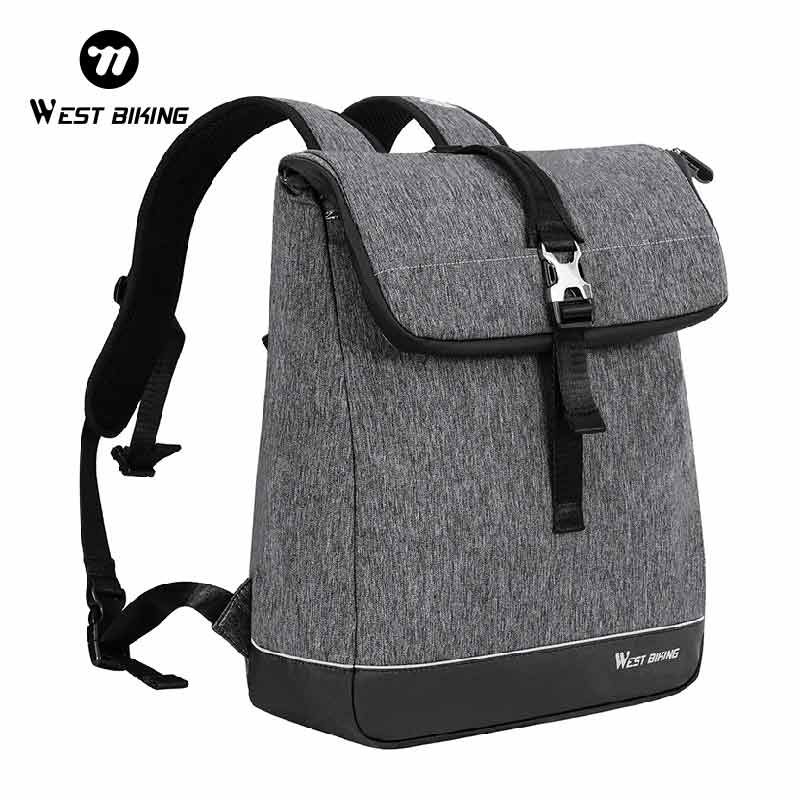 Cycling Commuter Backpack Laptop - WEST BIKING Fietsrugzak Waterbestendig Flap Roll