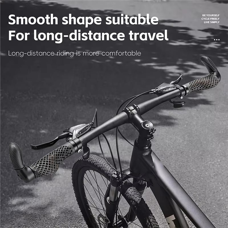 Cycling Commute Distance - Superieure antislip TPE-grip ergonomische fietssteunstang met