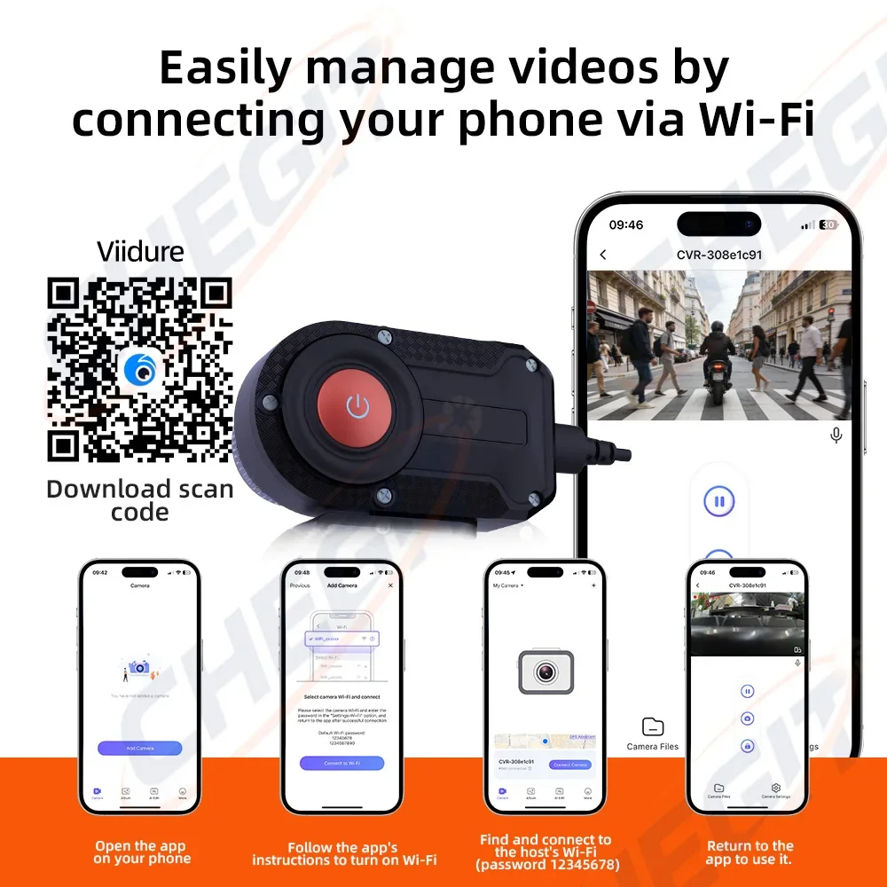 Motorfiets DVR 2K HD WiFi met  - Cycling Loop recensie en prijs