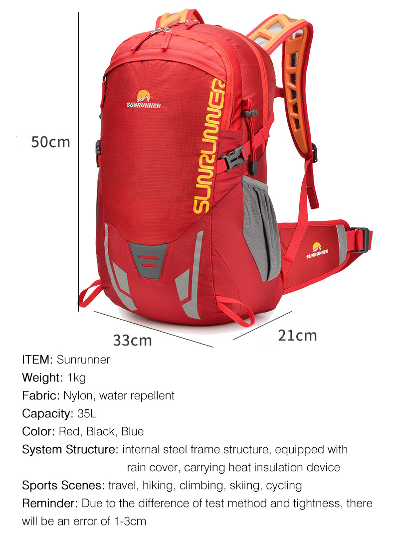 35L wandelrugzak met grote cap - Cycling Commute Backpack recensie en prijs