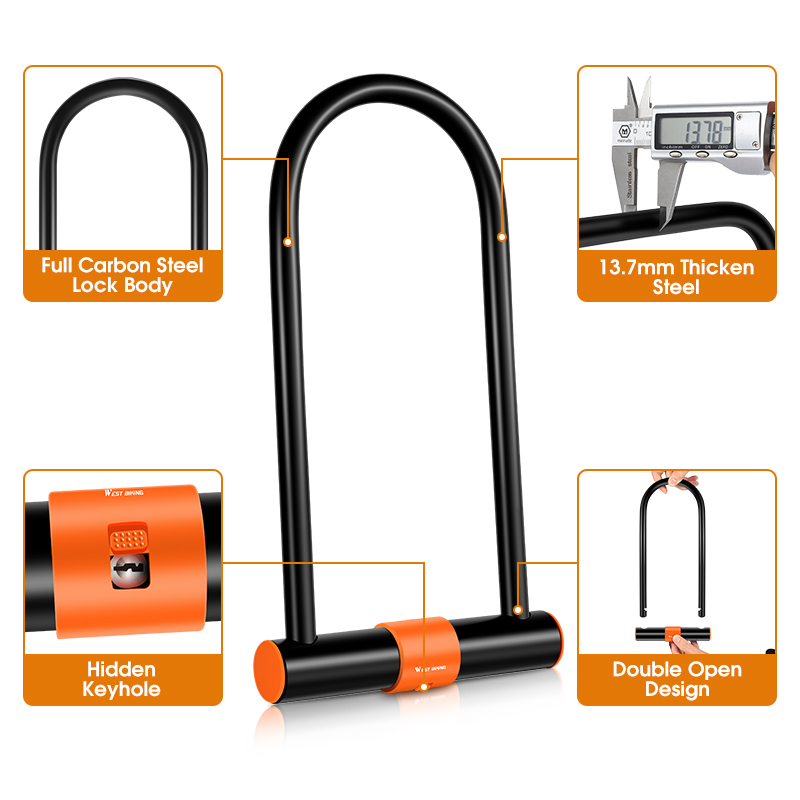 WEST BIKING Dubbele Opening U  - U Lock Heavy Duty recensie en prijs