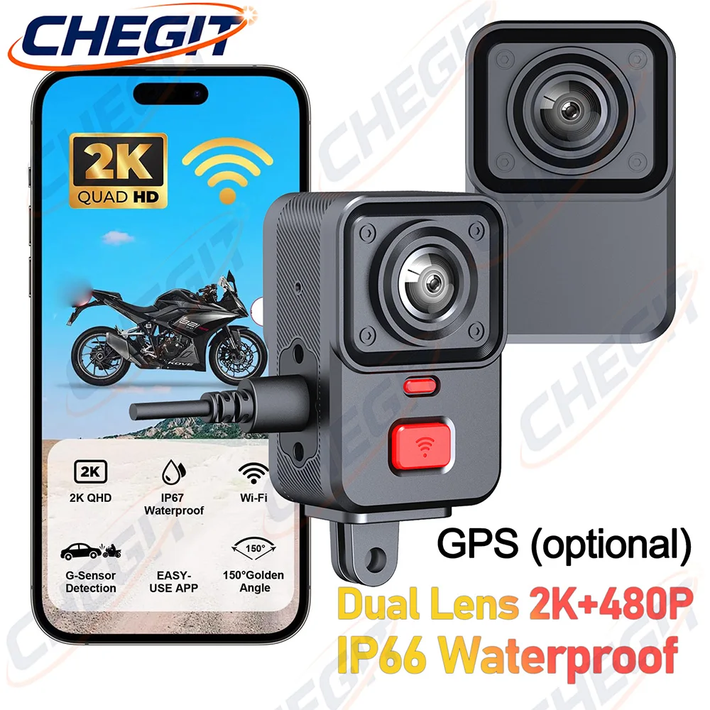 2 Camera Motorfiets DVR 2K HD  - Cycling Loop recensie en prijs