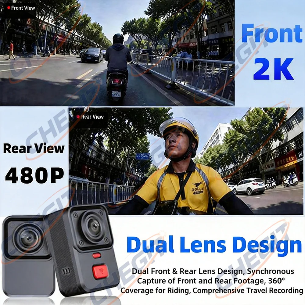 2 Camera Motorfiets DVR 2K HD  - Cycling Loop recensie en prijs