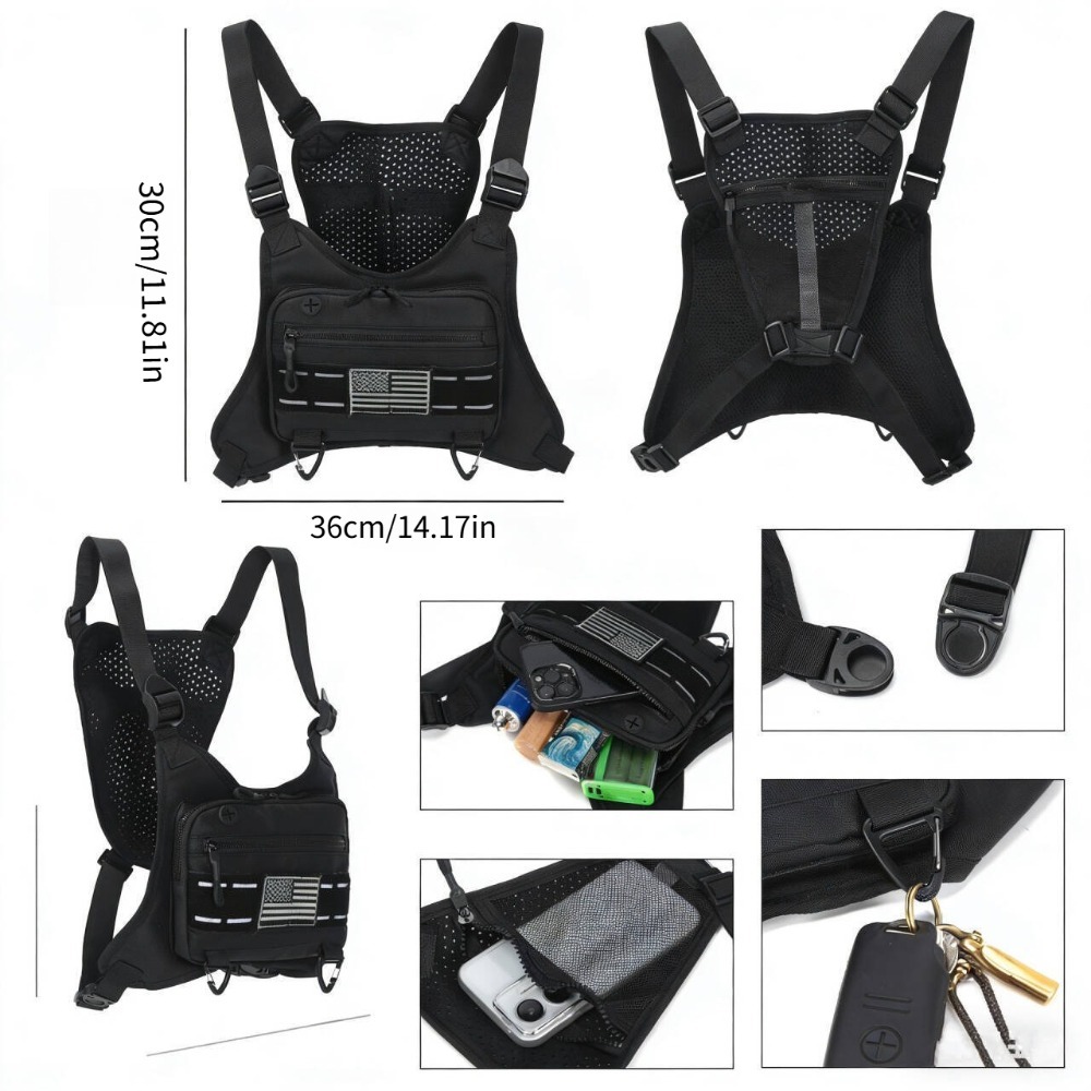 Tactische borsttas voor kamper - Reflective Vest Cycling recensie en prijs